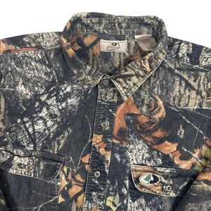 Mossy Oak Apparel Mens 3XL Camo Flannel Button Down Shirt Break Up Hunting